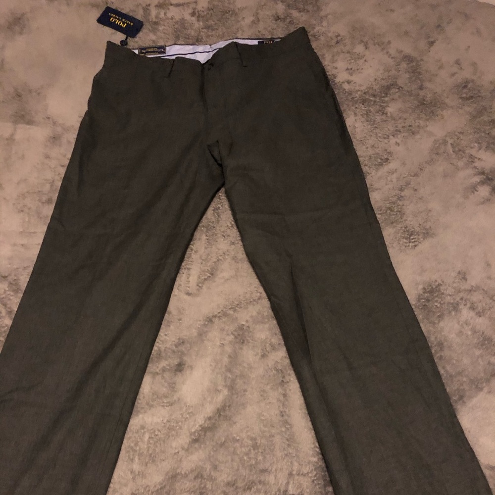 Charcoal grey polo dress pants